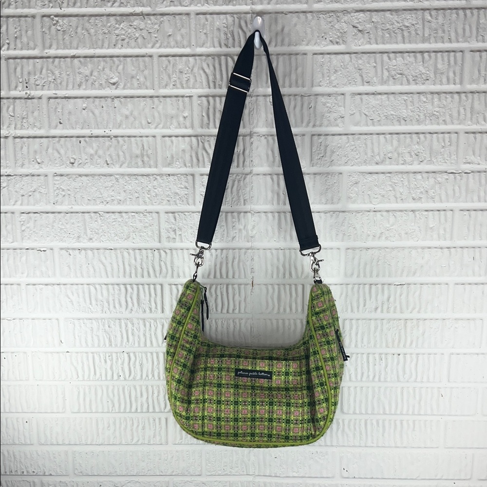 Petunia Pickle Bottom Green Patterned Shoulder Diaper bag